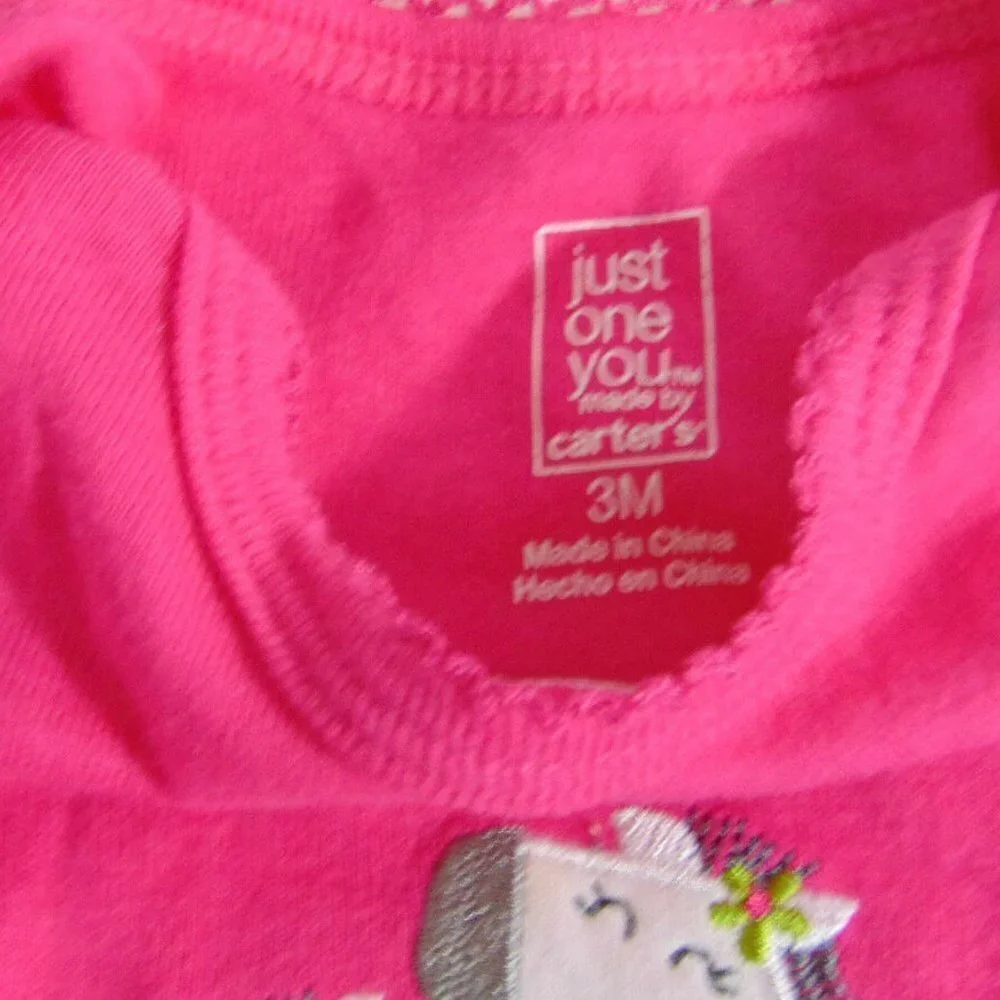 Carter's Lot of 5 Baby Bodysuits Size 3 month